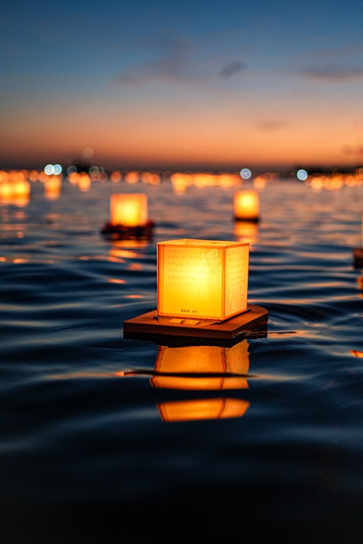 Lantern floating ceremony in Honolulu