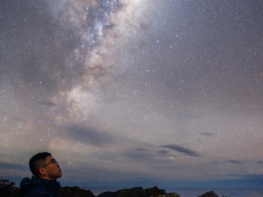 Milky Way over Cape Pillar, Tasmania